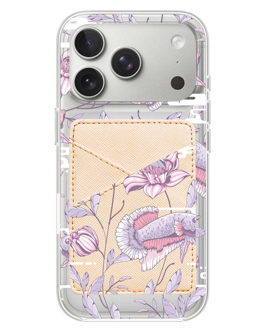 iPhone Phone Wallet Case - Fish & Floral 1.0