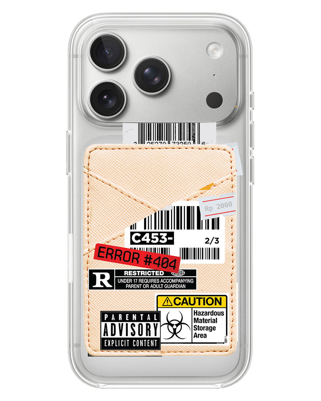 iPhone Phone Wallet Case - Label Sticker Pack