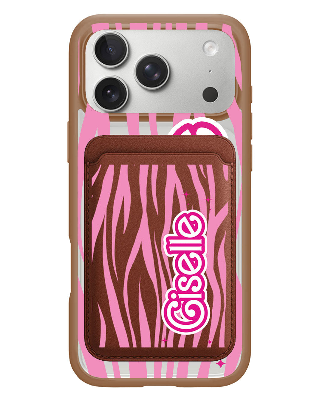 iPhone Magnetic Wallet Case - Barbie Zebra Pattern