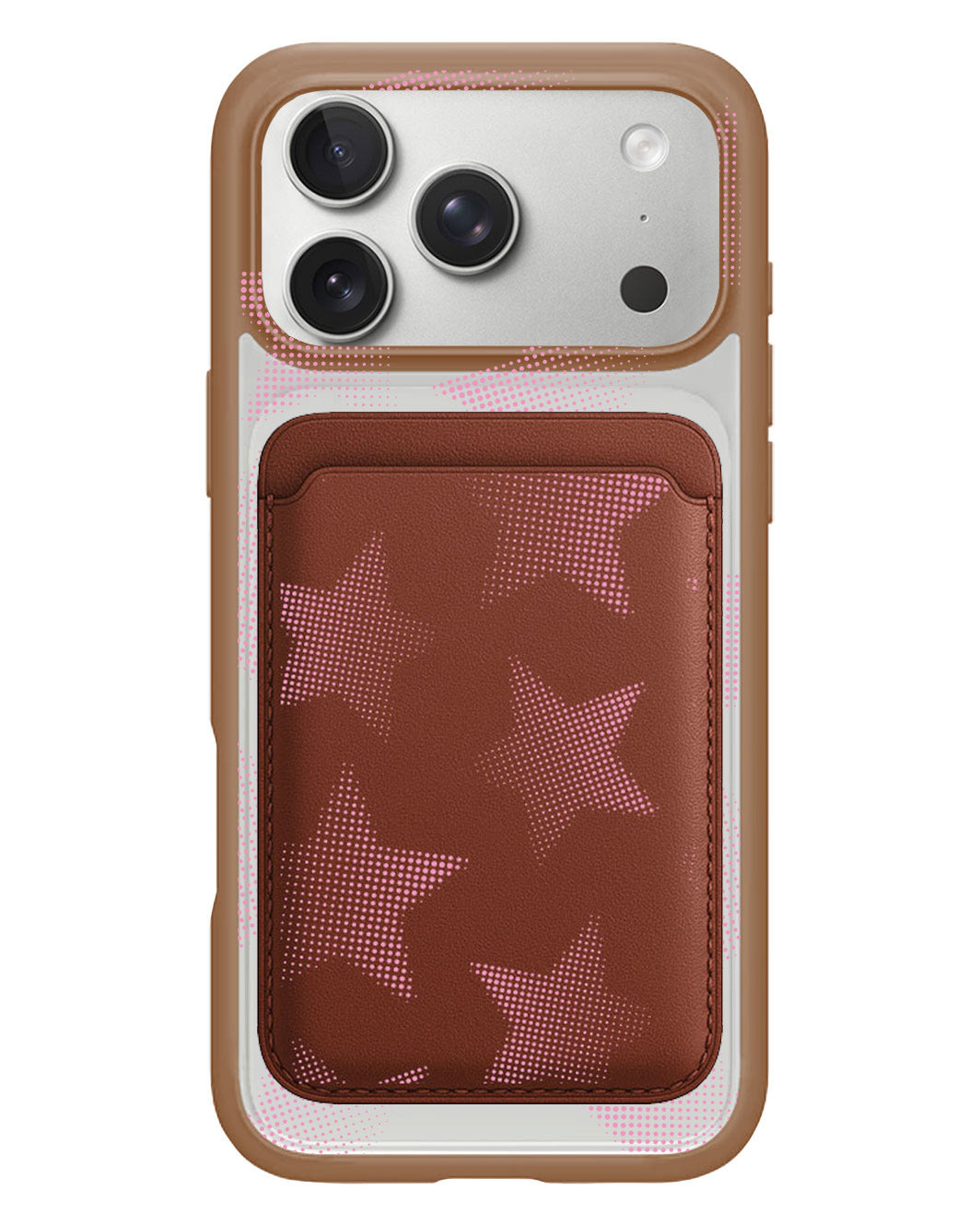 iPhone Magnetic Wallet Case - Pink Star
