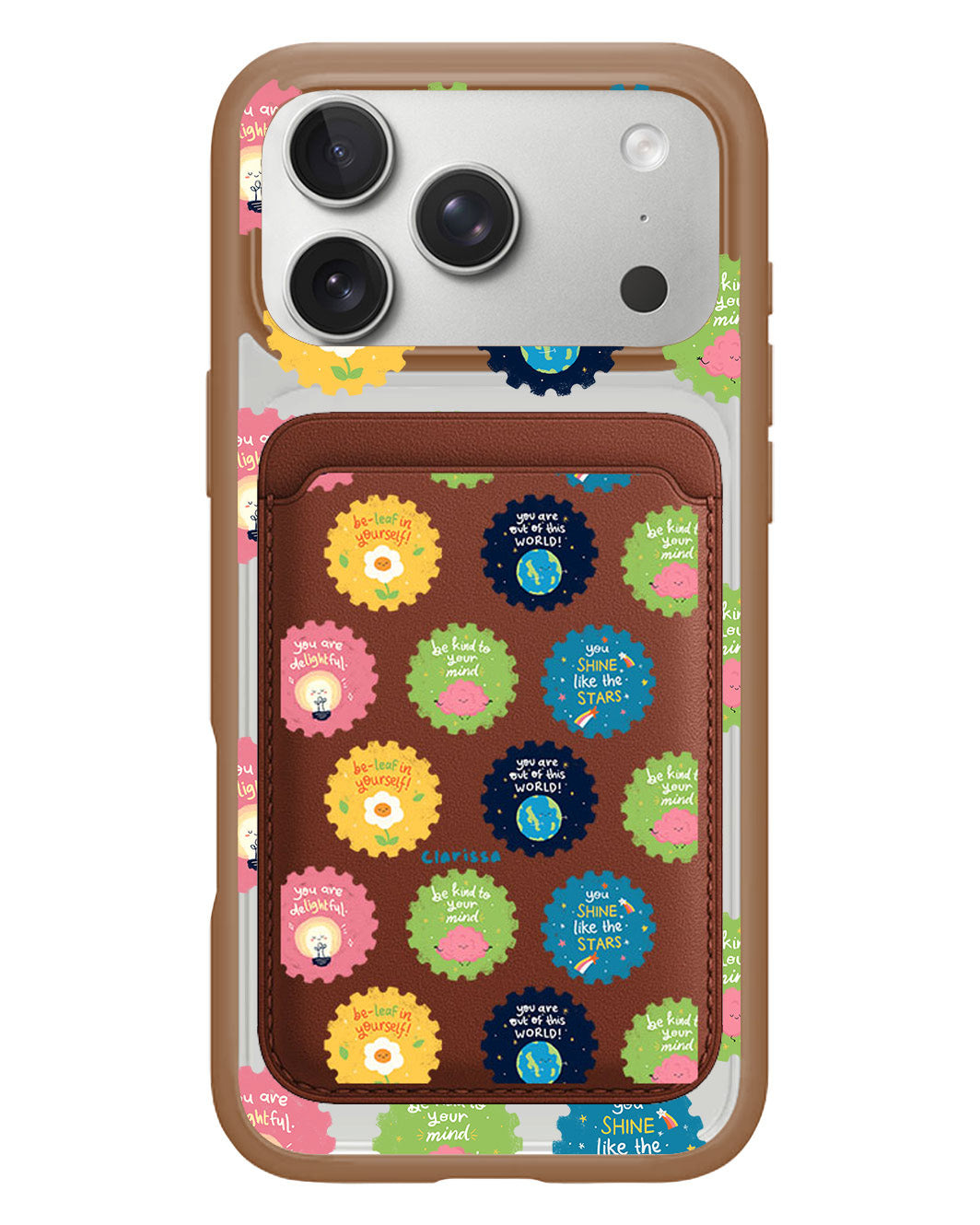 iPhone Magnetic Wallet Case - Quotes Stamps