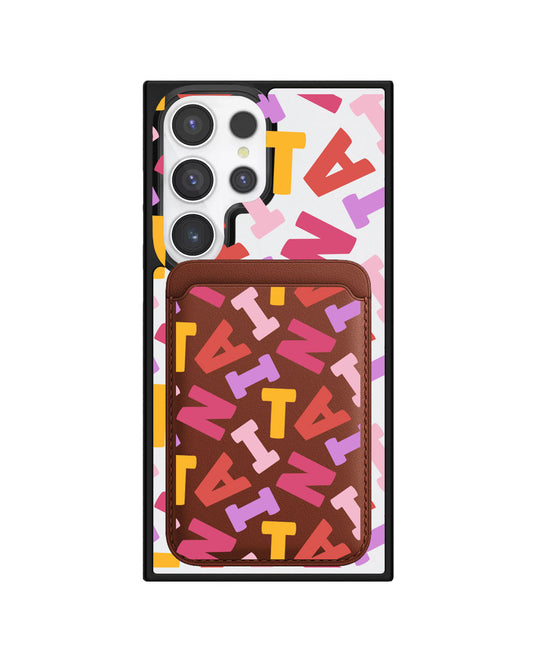 Android Magnetic Wallet Case - Scattered Monogram 1.0