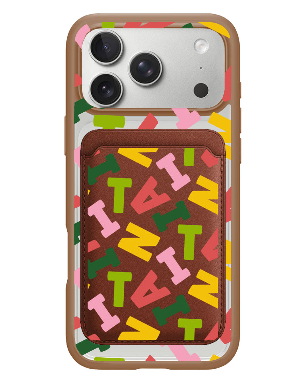 iPhone Magnetic Wallet Case - Scattered Monogram 3.0