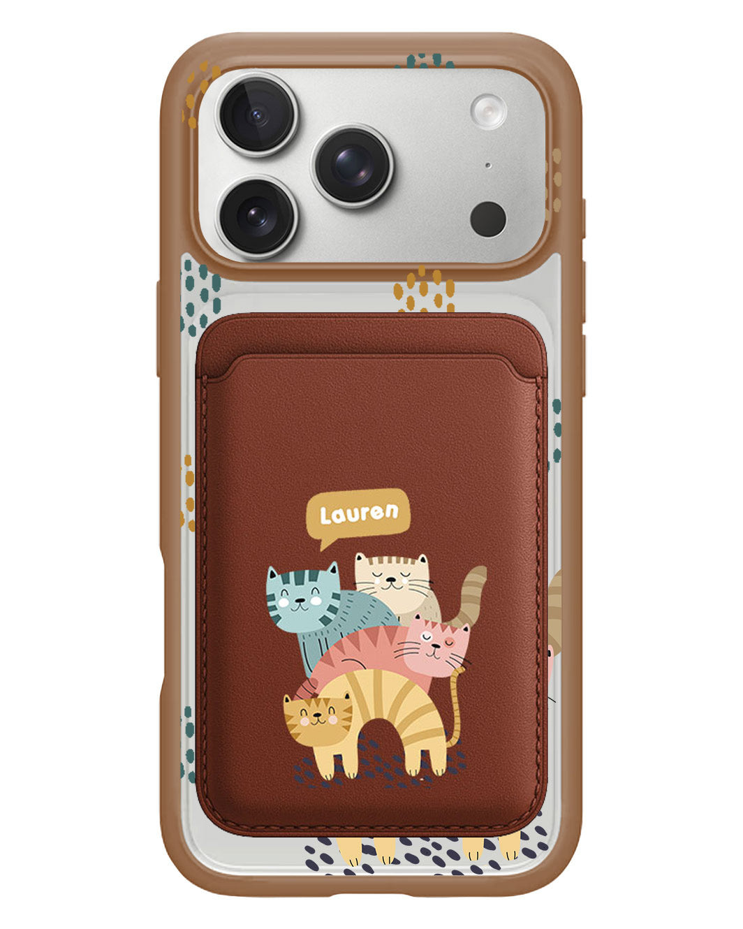 iPhone Magnetic Wallet Case - Rainbow Meow 2.0