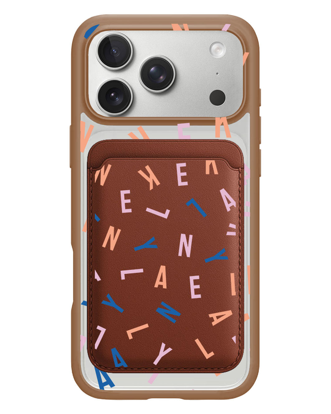 iPhone Magnetic Wallet Case - Monogram 1.0 Rainbow