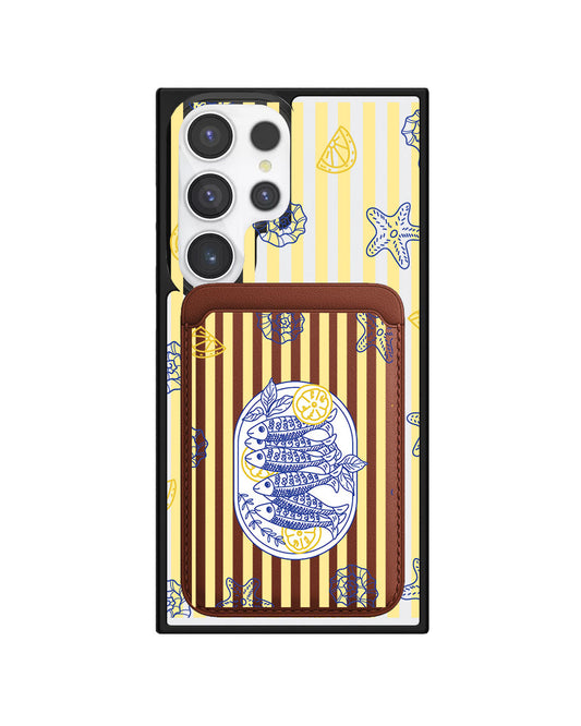 Android Magnetic Wallet Case - Sardines Yellow