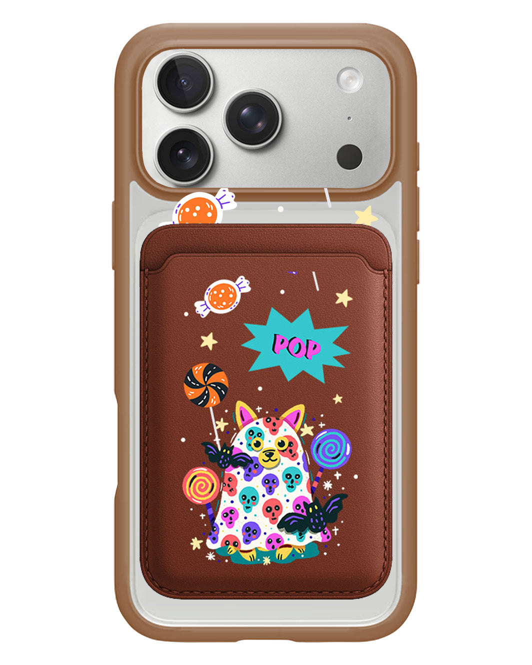 iPhone Magnetic Wallet Case - Puppy Monster