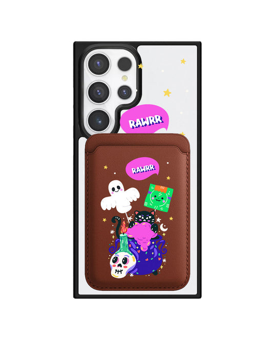 Android Magnetic Wallet Case - Cat Monster