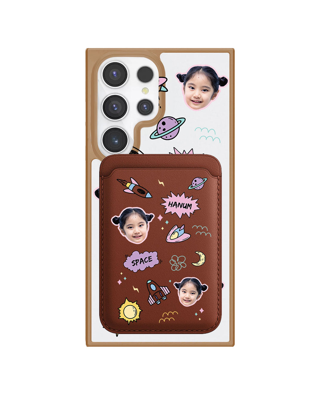Android Magnetic Wallet Case - Face Grid Space