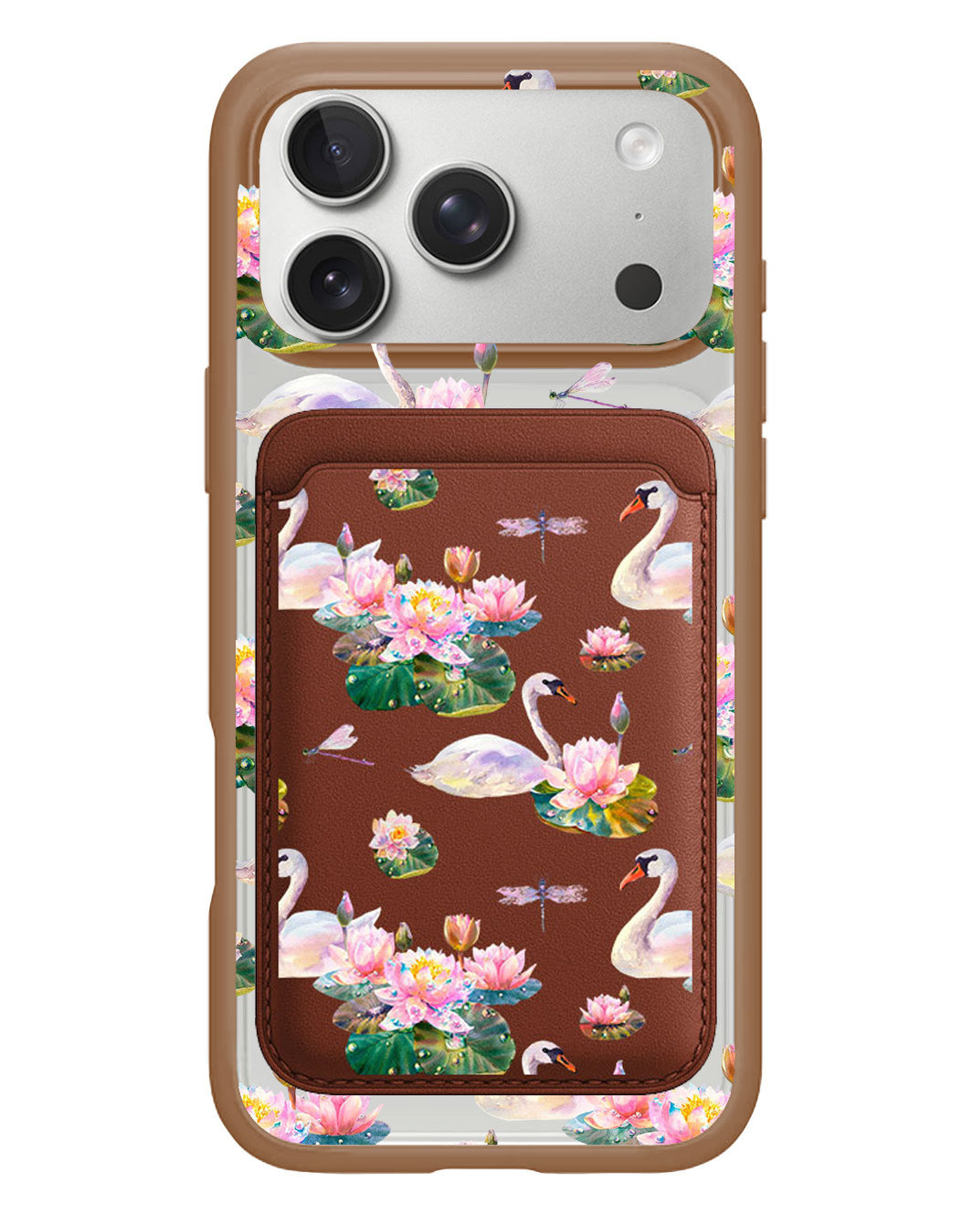 iPhone Magnetic Wallet Case - Swan