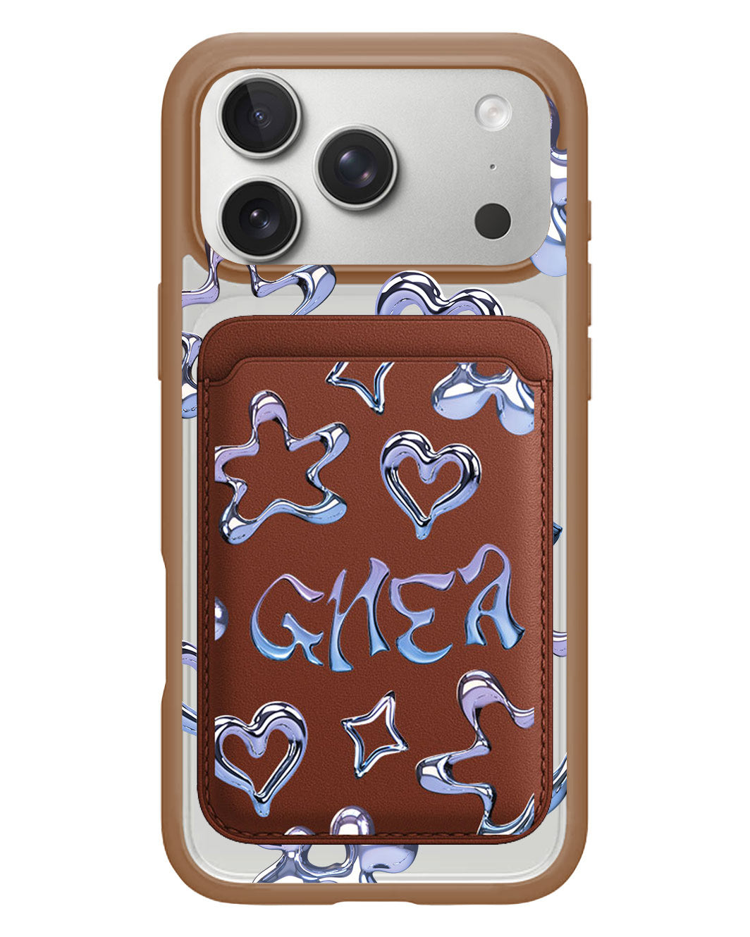 iPhone Magnetic Wallet Case - Chrome Monogram 1.0