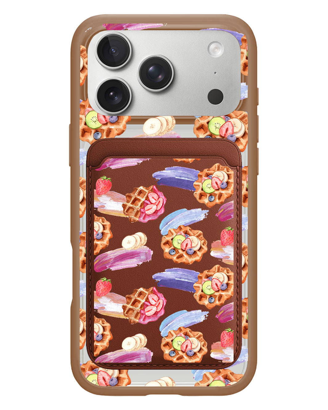 iPhone Magnetic Wallet Case - Waffles