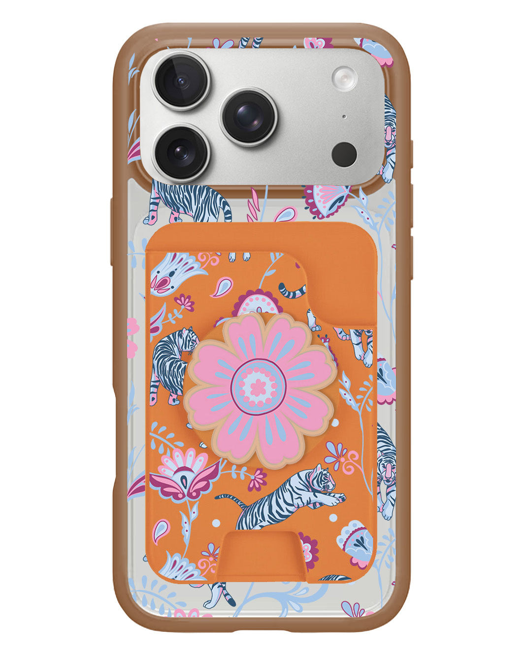 iPhone Magpop Wallet - Tiger & Floral 3.0