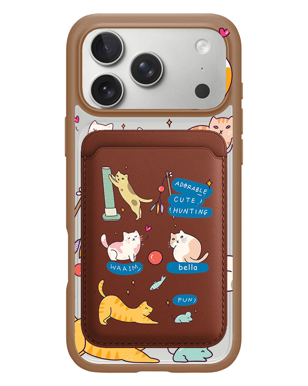 iPhone Magnetic Wallet Case - Playful Cat 2.0