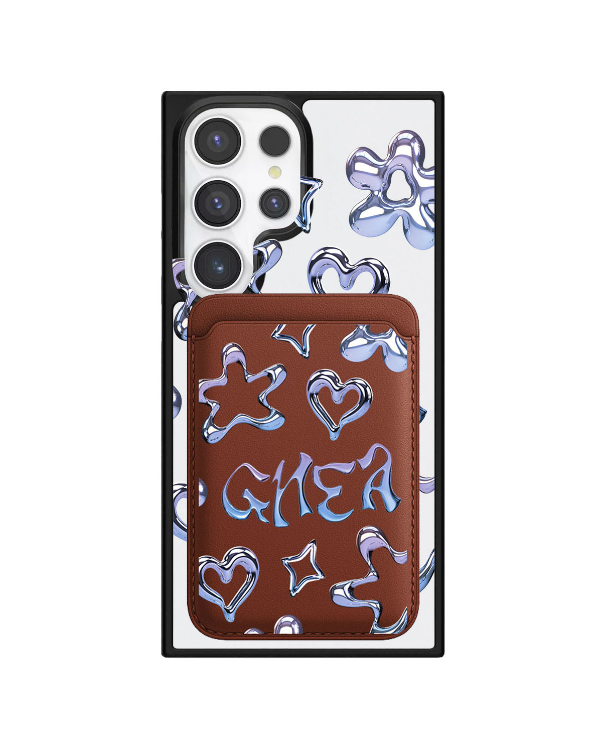 Android Magnetic Wallet Case - Chrome Monogram 1.0