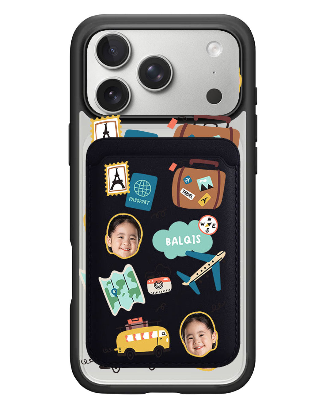 iPhone Magnetic Wallet Case - Face Grid Travel