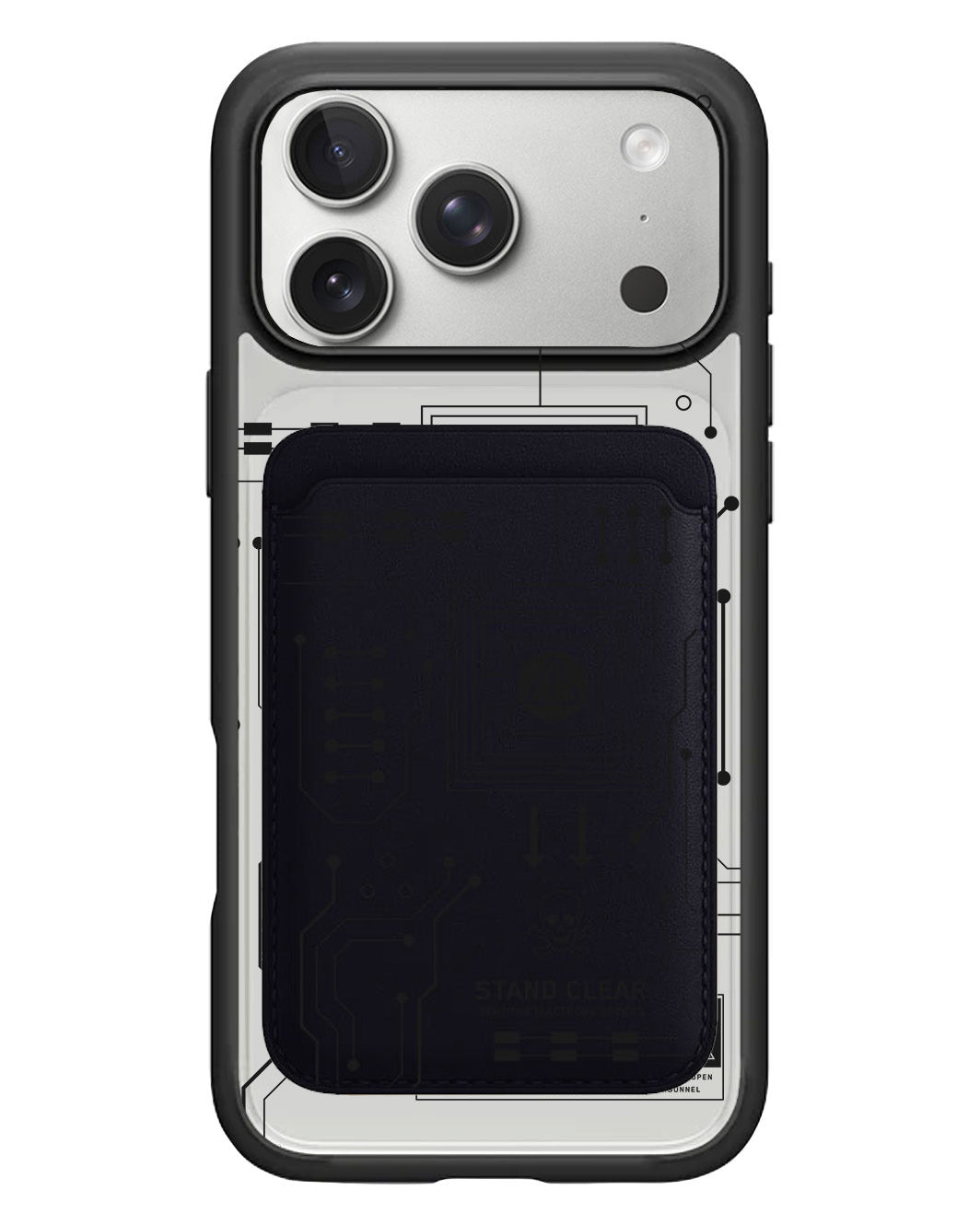 iPhone Magnetic Wallet Case - Circuit Black