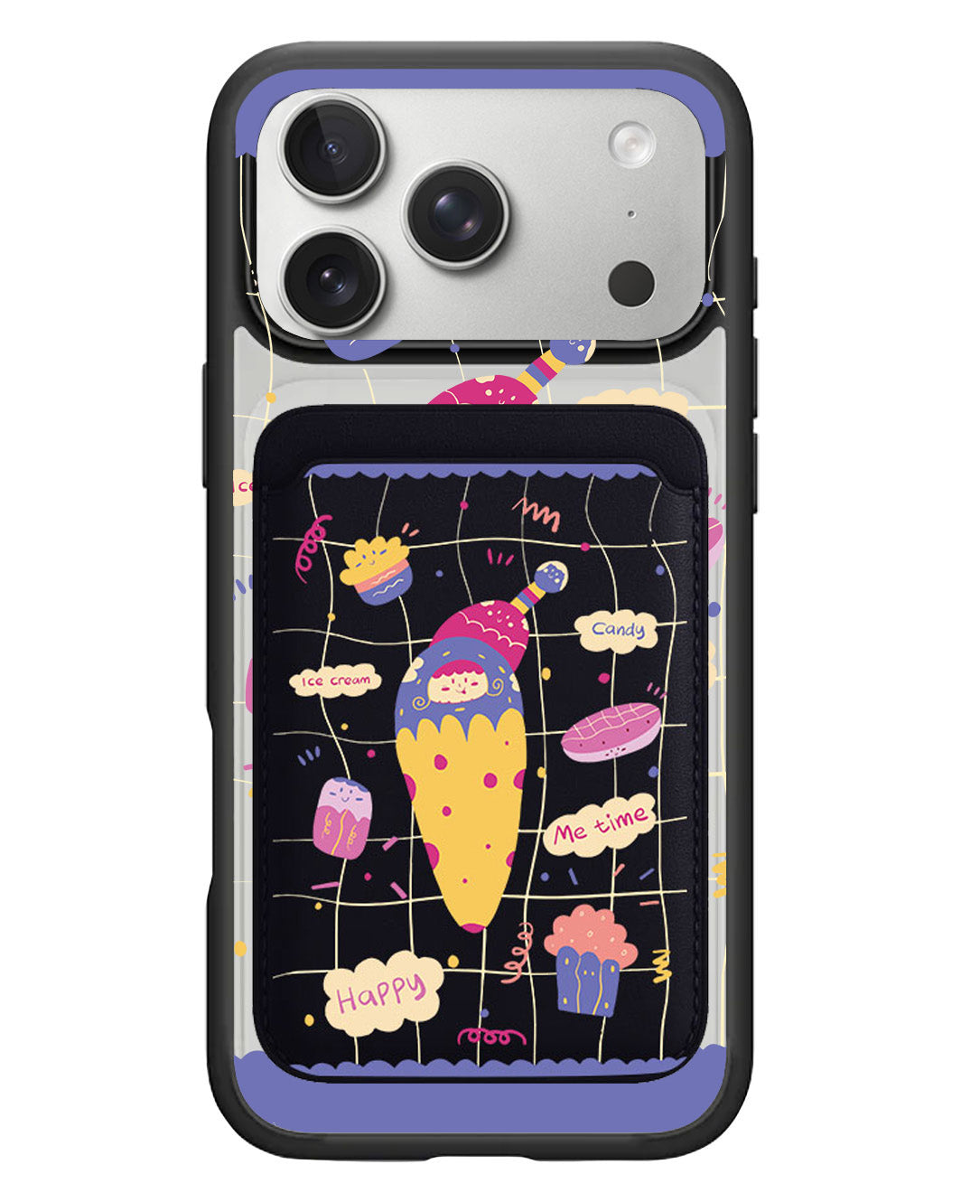 iPhone Magnetic Wallet Case - Candy Doodle