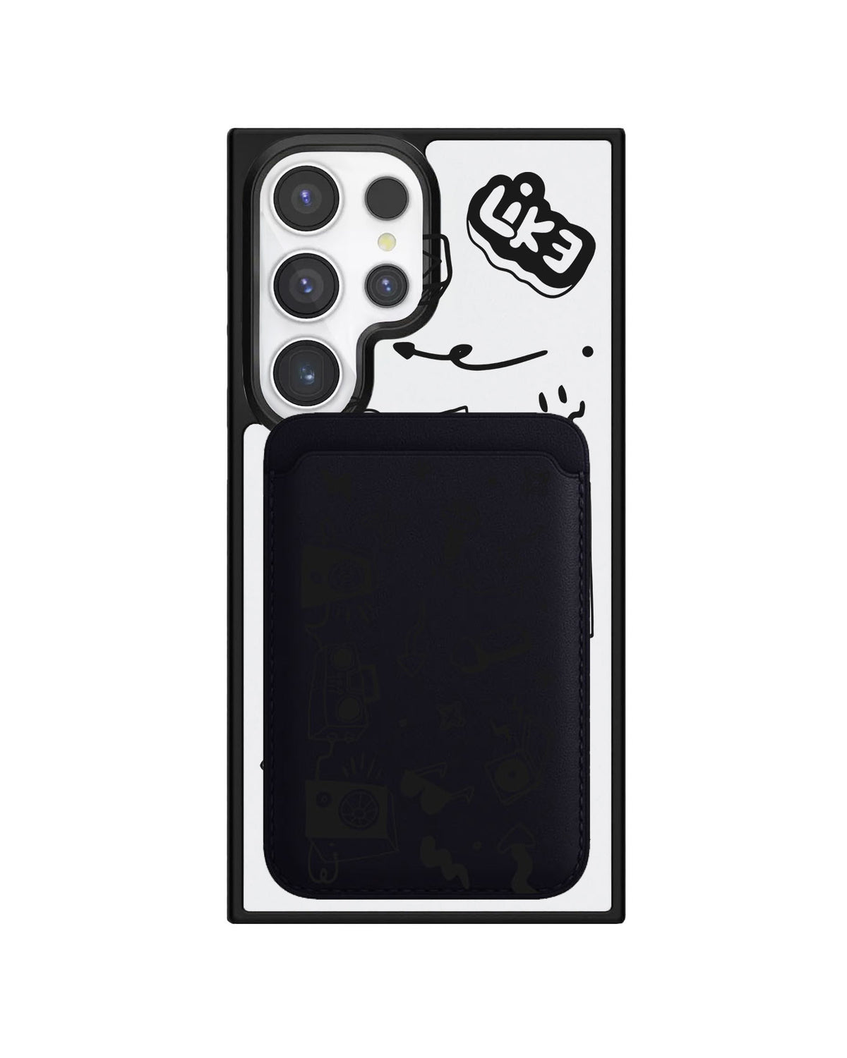 Android Magnetic Wallet Case - Social Black