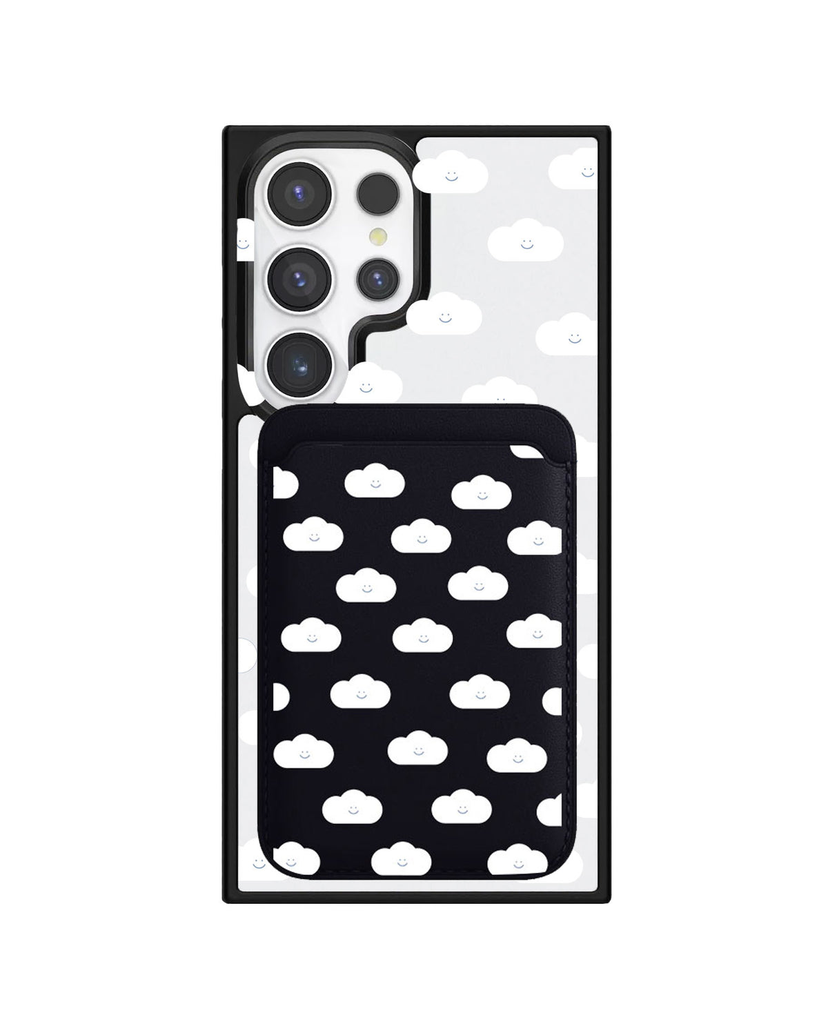 Android Magnetic Wallet Case - White Cloud