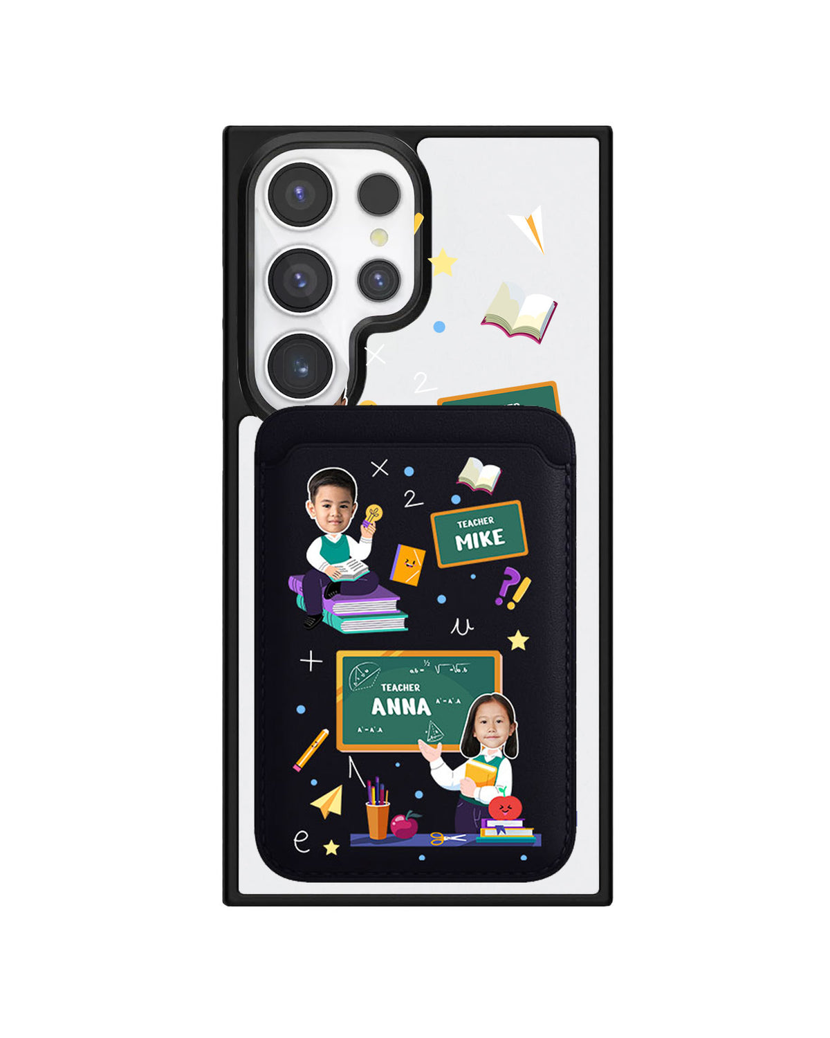 Android Magnetic Wallet Case - Face Grid Dream Teacher