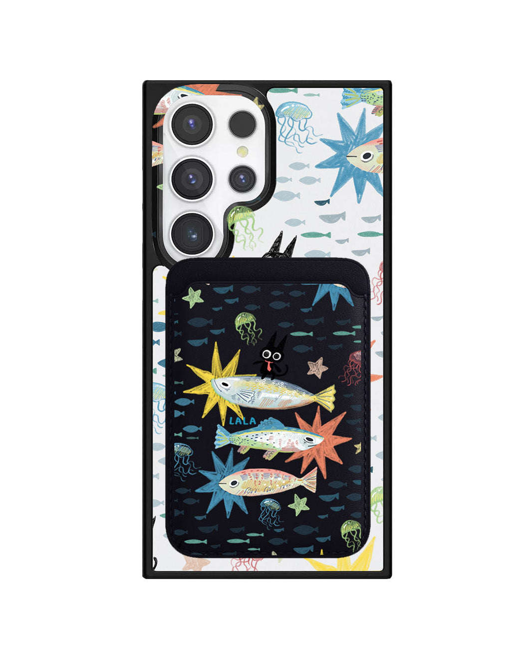 Android Magnetic Wallet Case - The Fish Surfer