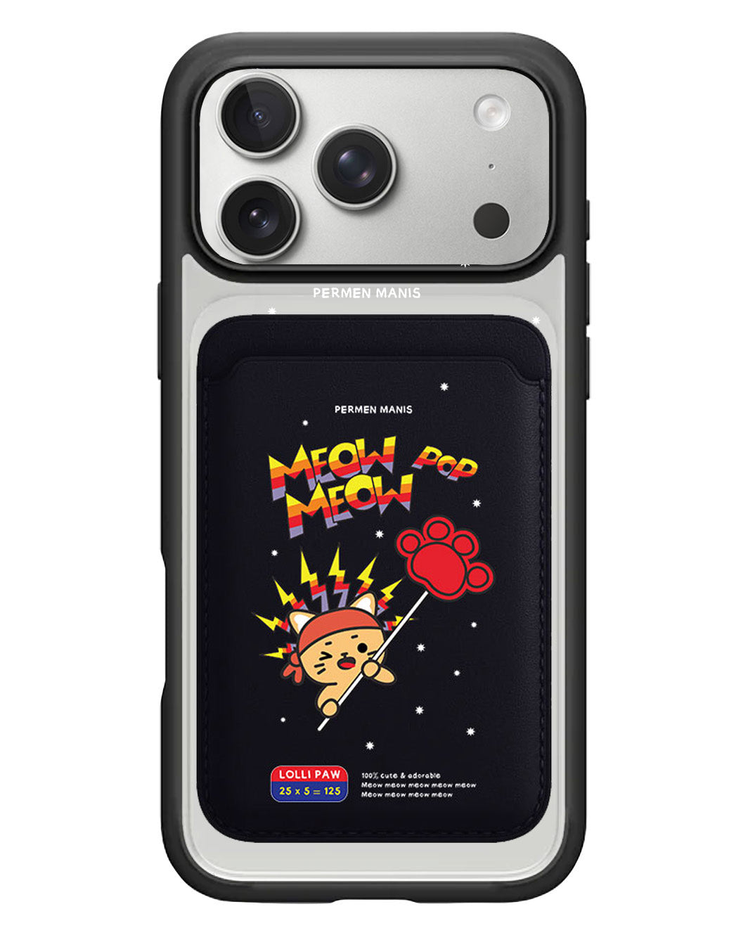 iPhone Magnetic Wallet Case - Meow Pop 1.0