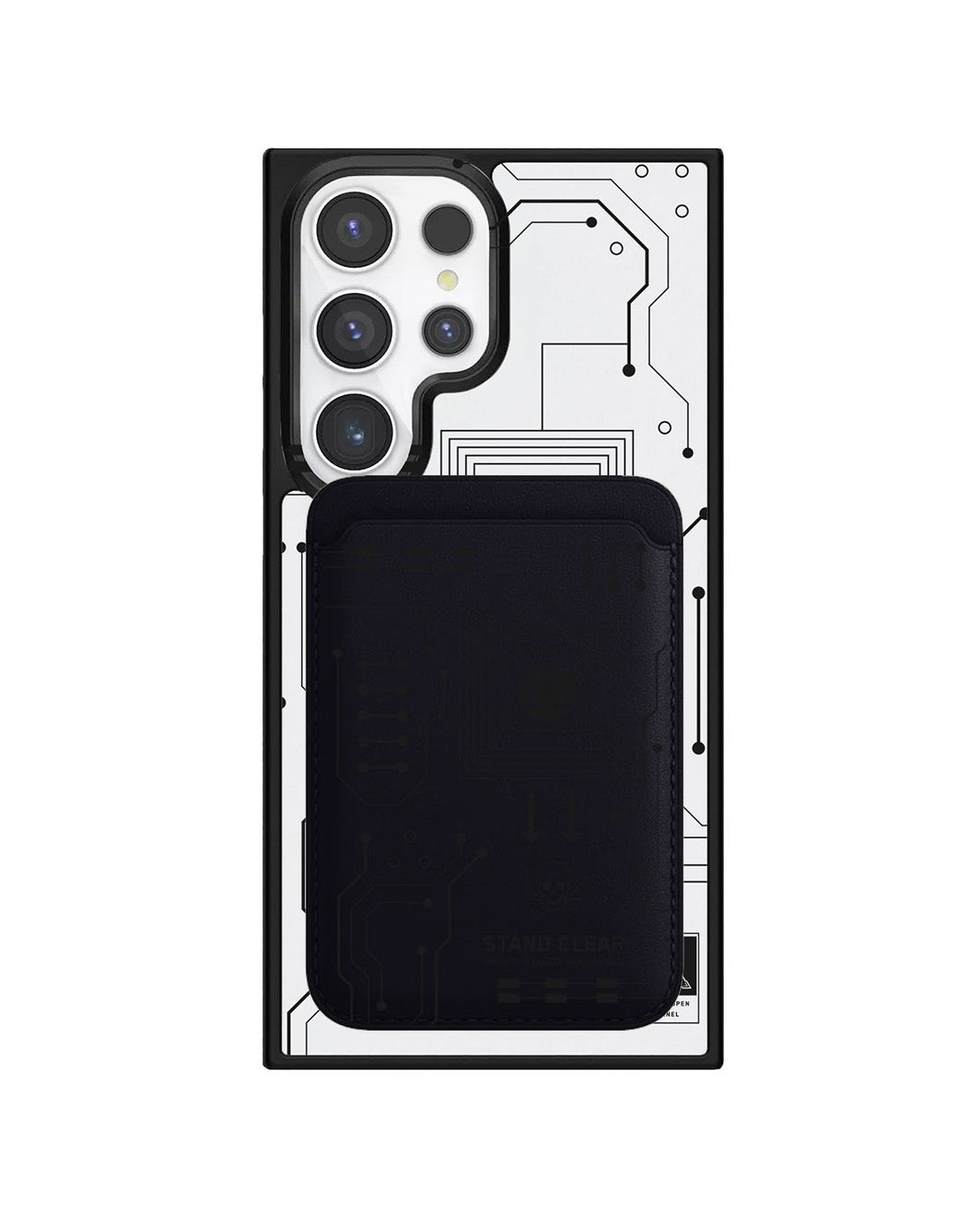 Android Magnetic Wallet Case - Circuit Black
