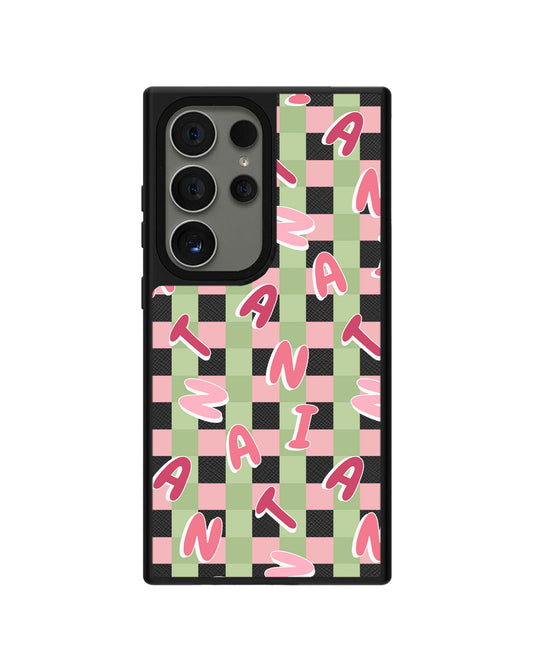 Android Leather Grip - CUSTOM MONOGRAM 3.0 Checkered 4.0