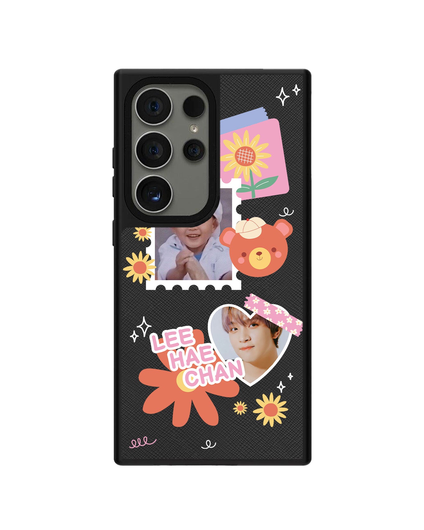 Android Leather Grip - Face Grid Sunflower