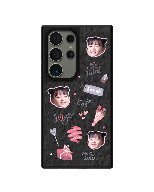 Android Leather Grip - Face Grid Lovely