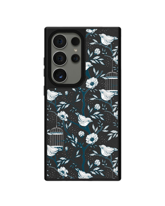 Android Leather Grip - Lovebird Monochrome