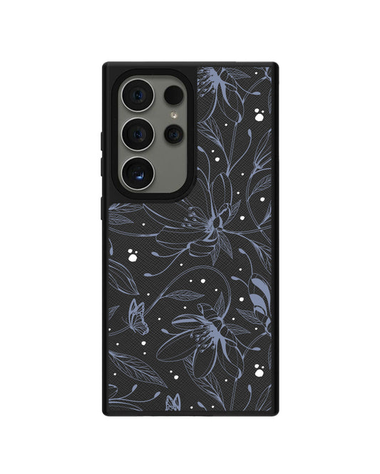 Android Leather Grip - Sketchy Flower & Butterfly 2.0