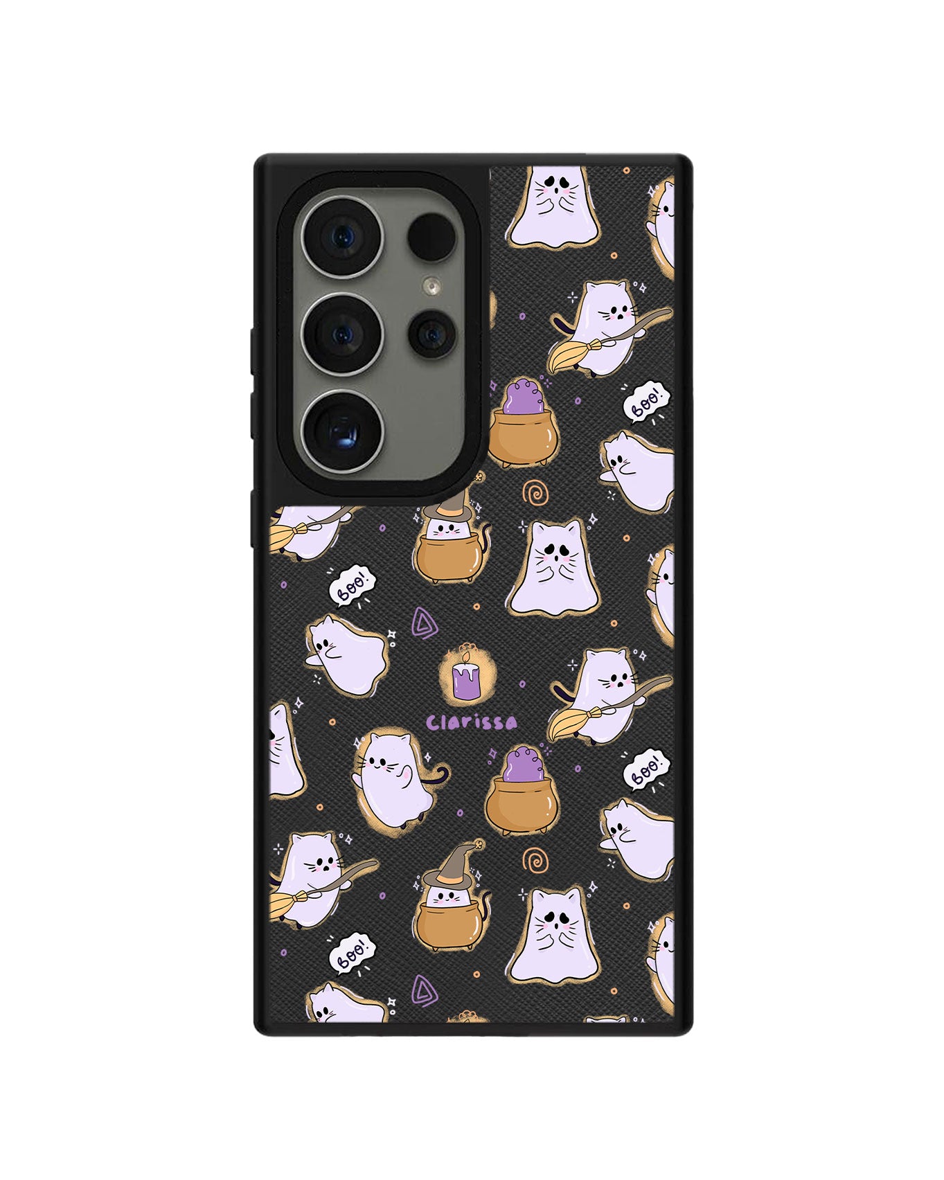 Android Leather Grip - Spooky Cat