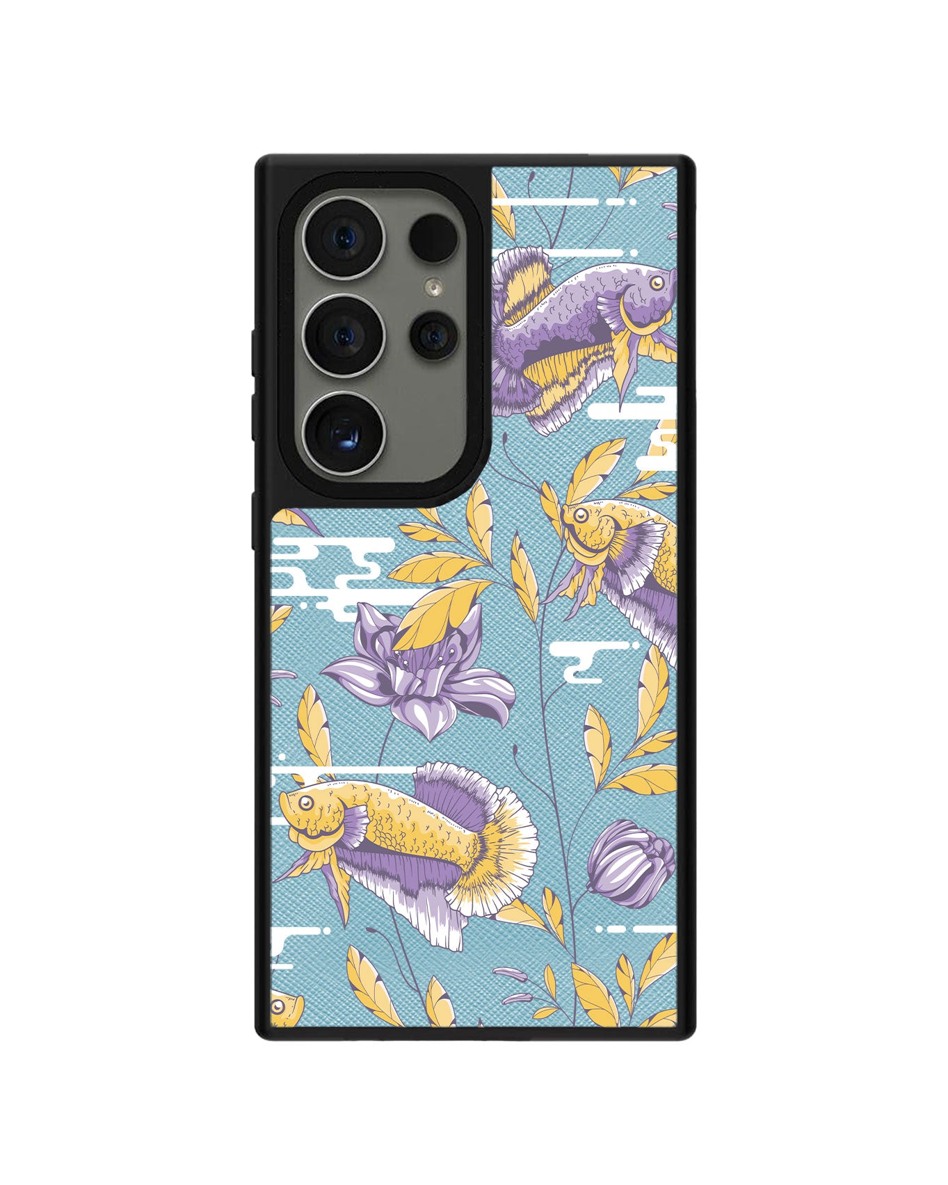 Android Leather Grip - Fish & Floral 5.0