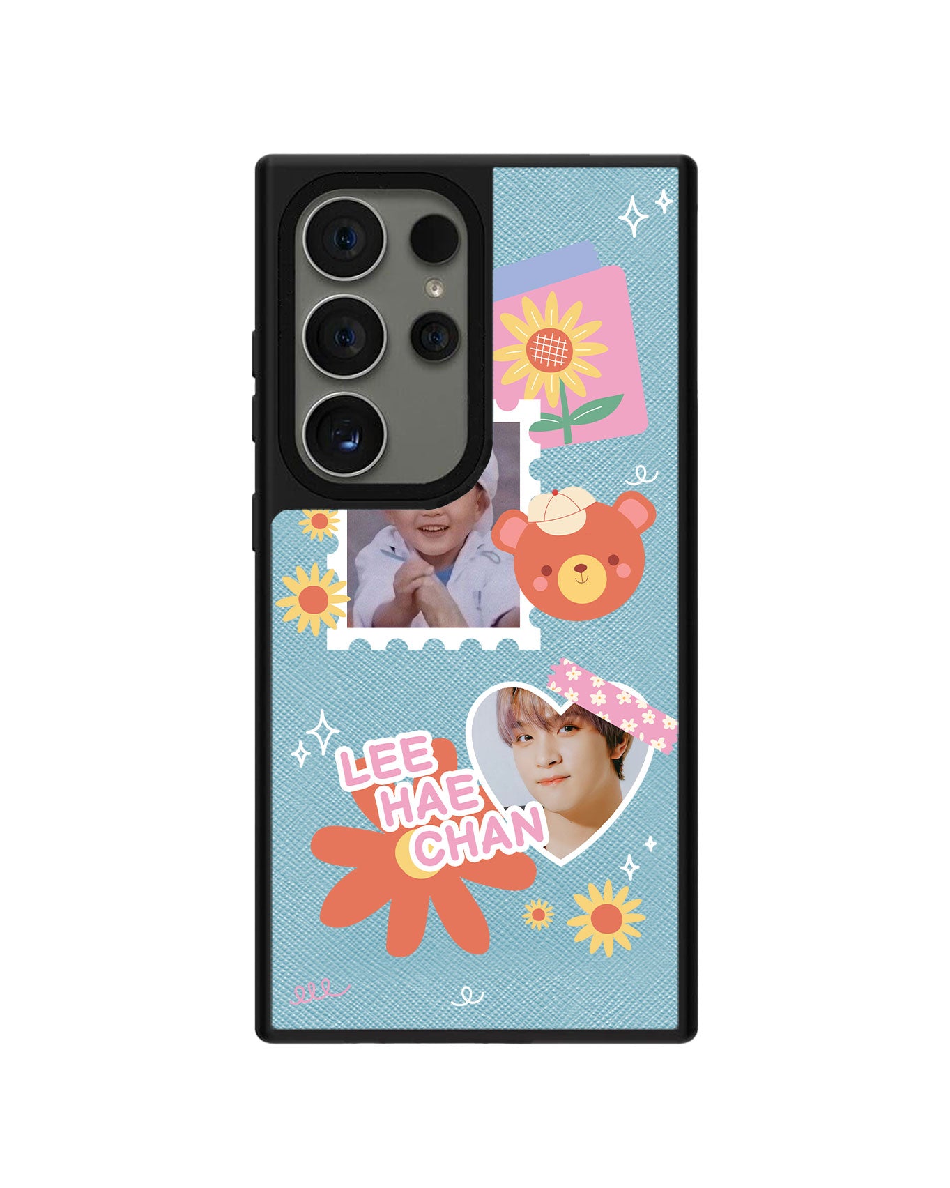 Android Leather Grip - Face Grid Sunflower