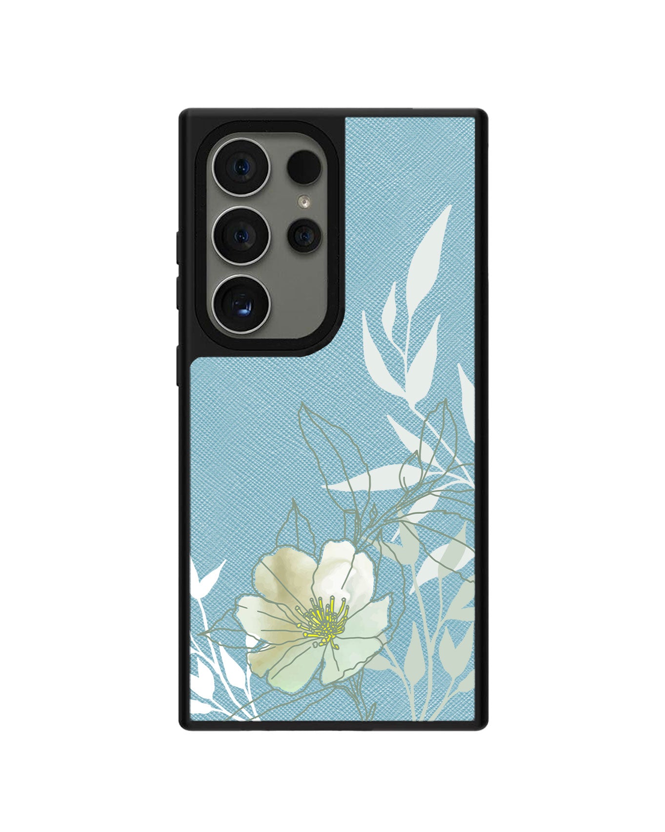 Android Leather Grip - Greenmint Lily