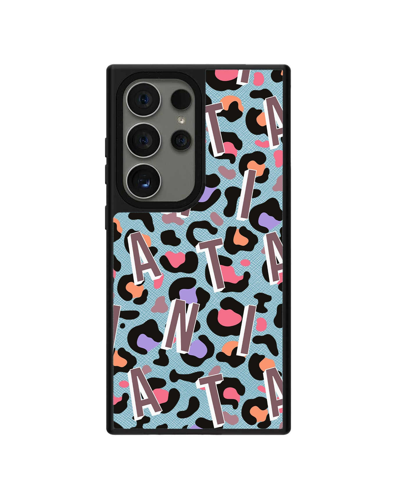 Android Leather Grip - CUSTOM MONOGRAM 3.0 Leopard 5.0