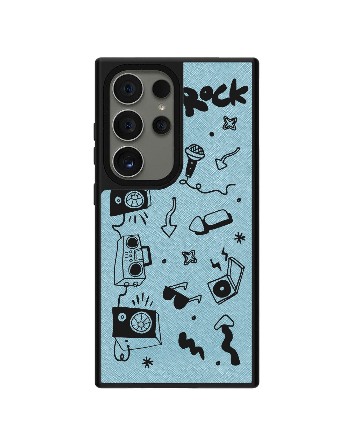 Android Leather Grip - Rock n Roll Black