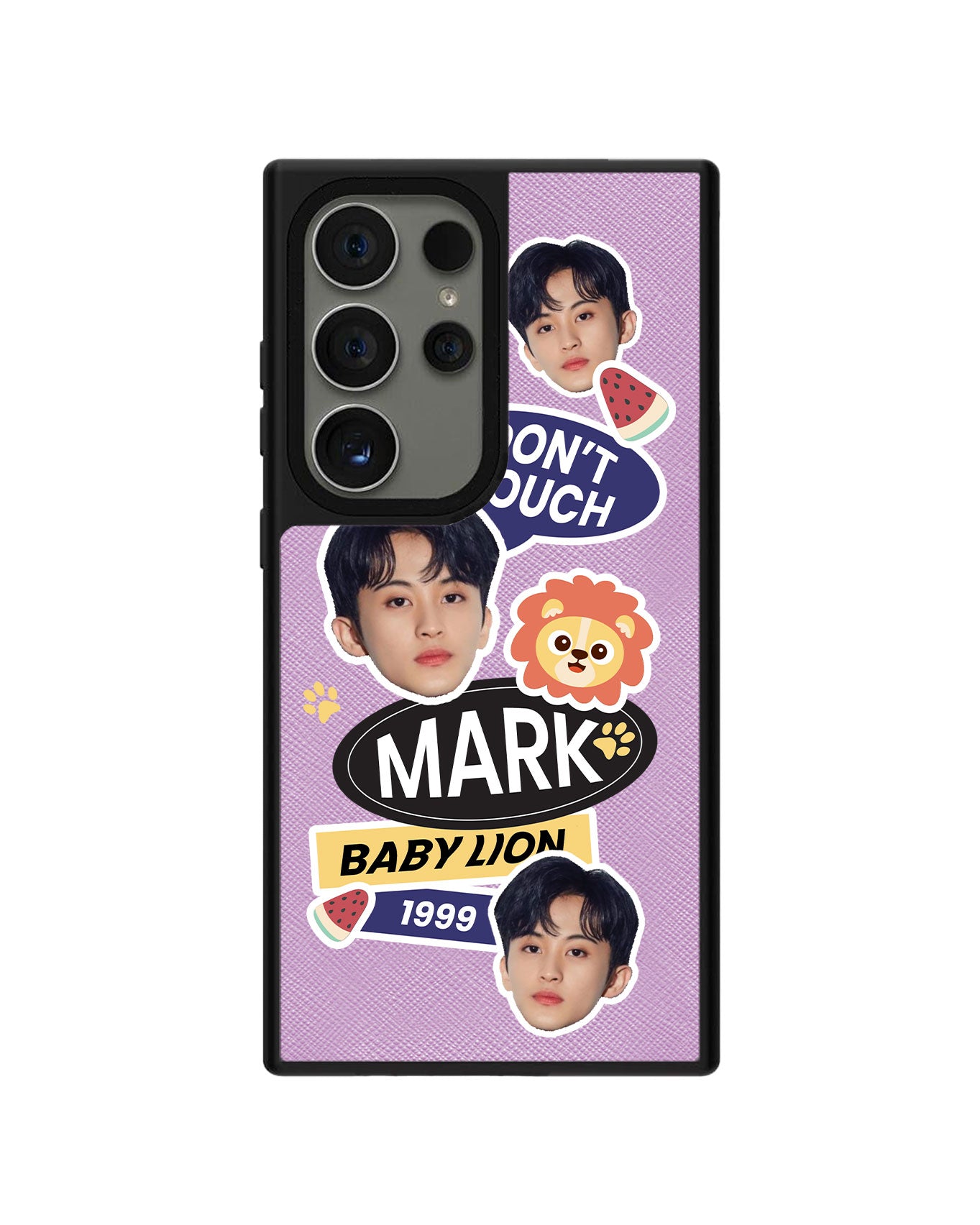 Android Leather Grip - Face Grid Baby Lion