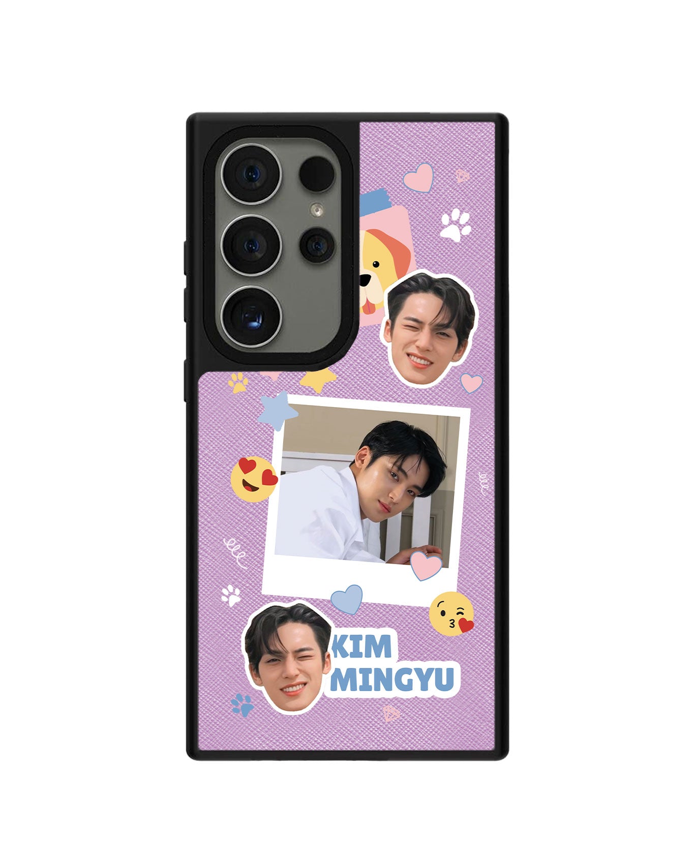 Android Leather Grip - Face Grid Polaroid