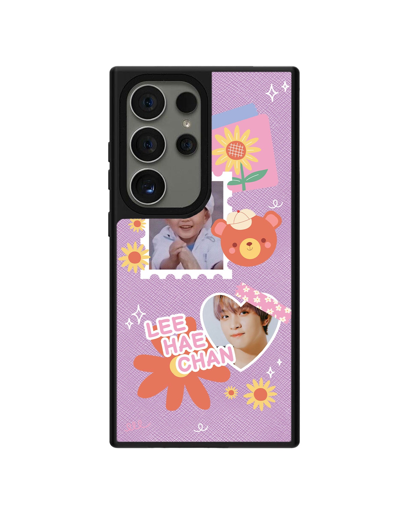 Android Leather Grip - Face Grid Sunflower