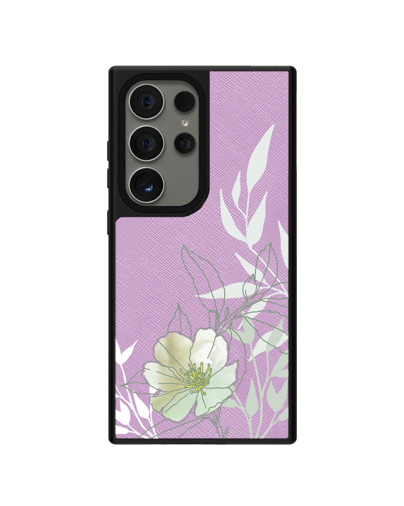 Android Leather Grip - Greenmint Lily