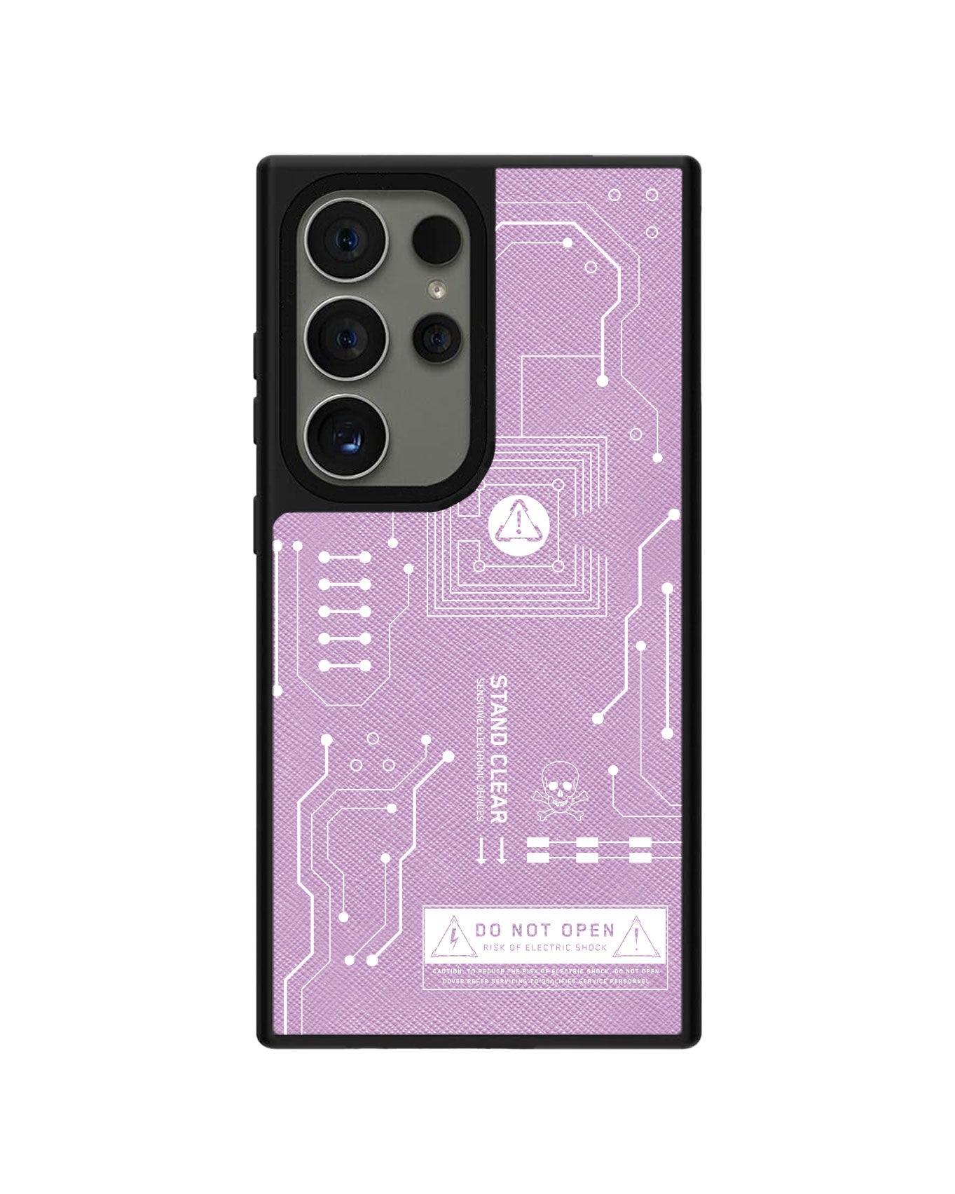 Android Leather Grip - Circuit White