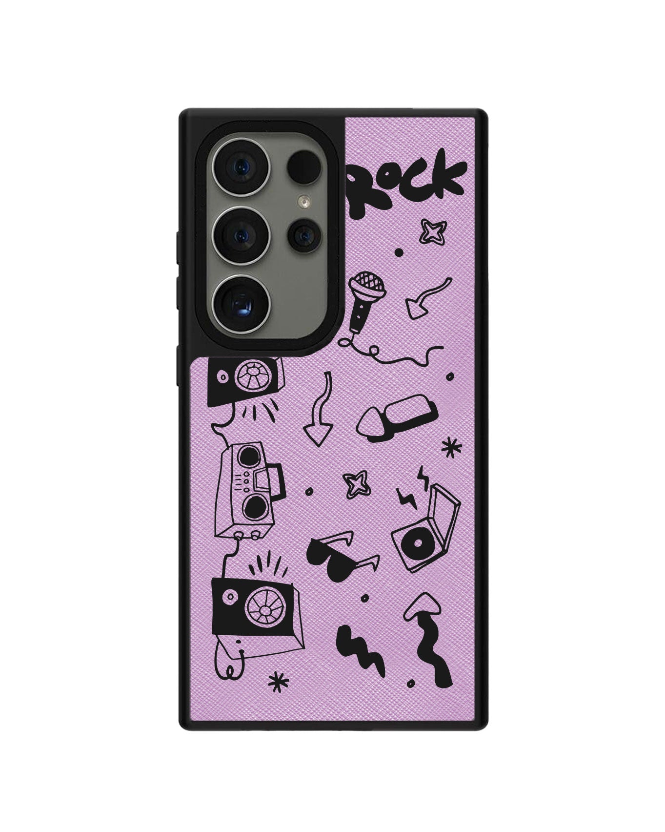 Android Leather Grip - Rock n Roll Black
