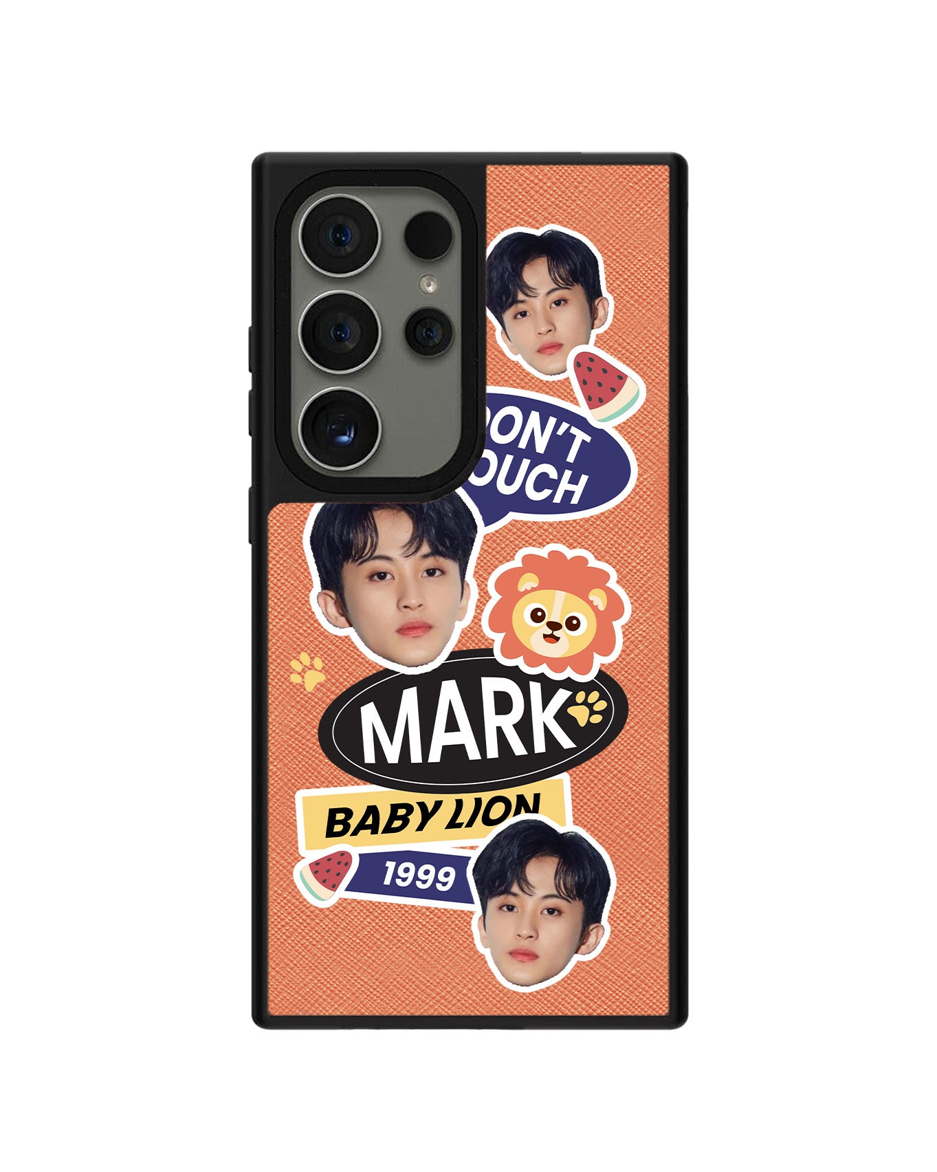 Android Leather Grip - Face Grid Baby Lion