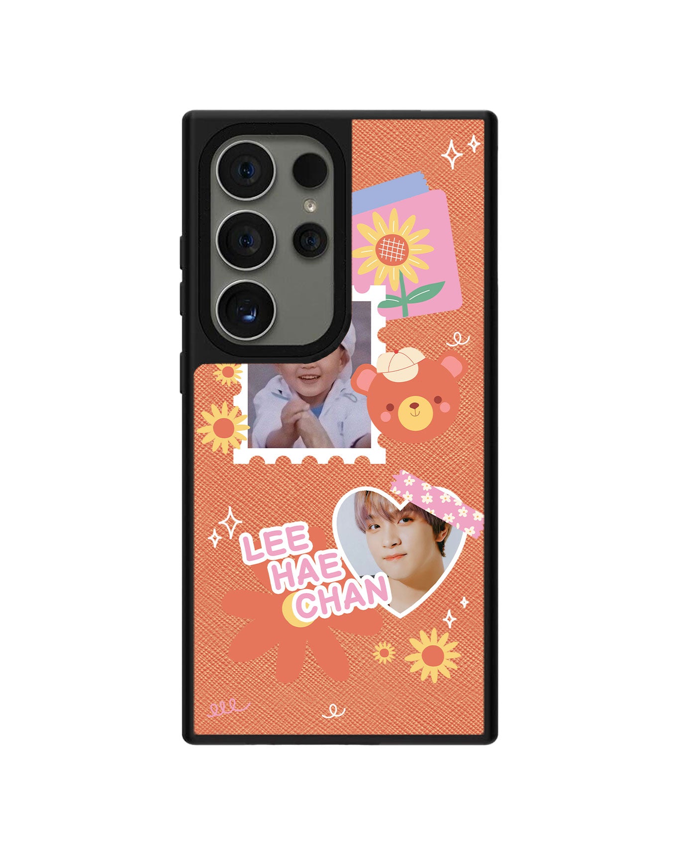 Android Leather Grip - Face Grid Sunflower