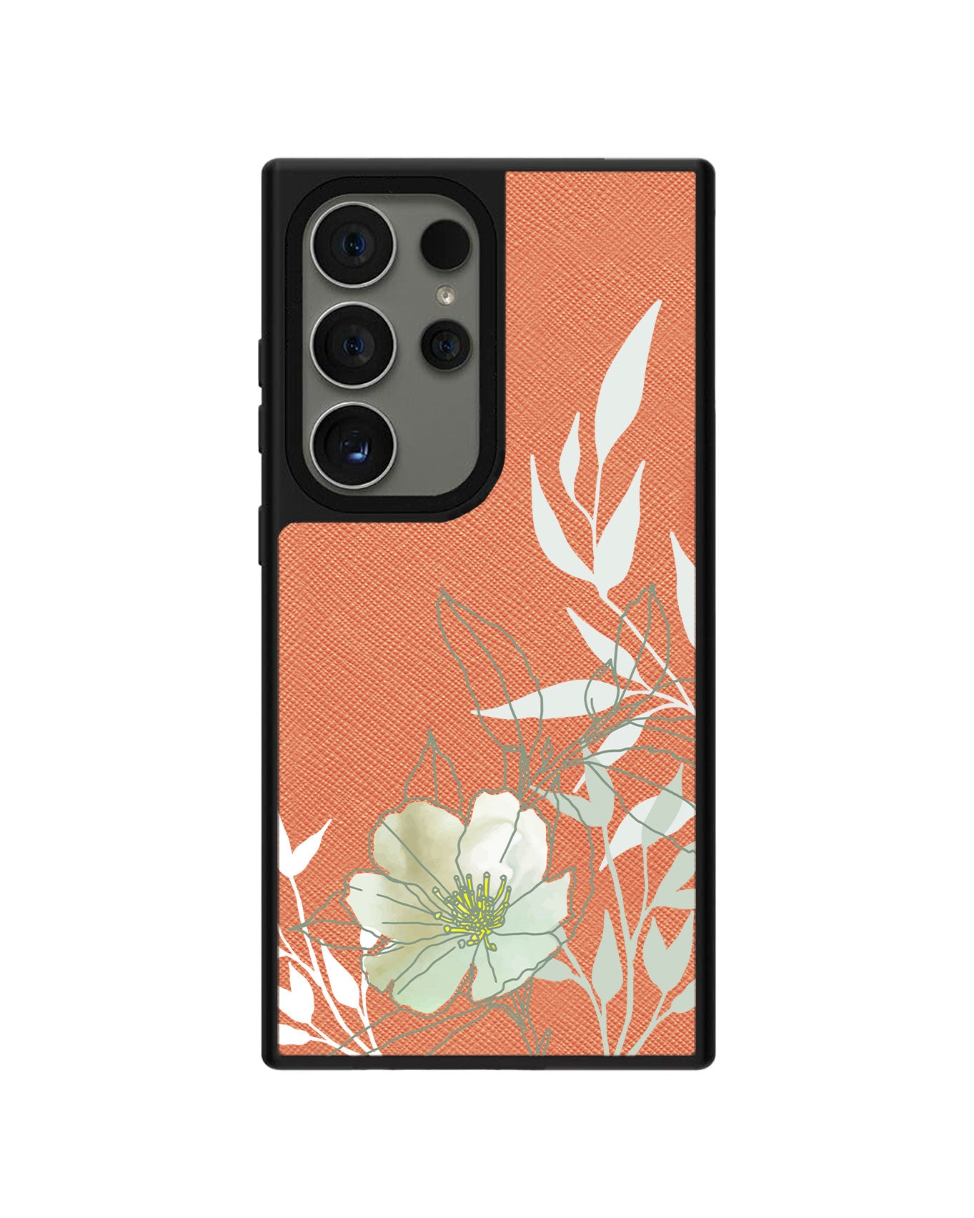 Android Leather Grip - Greenmint Lily