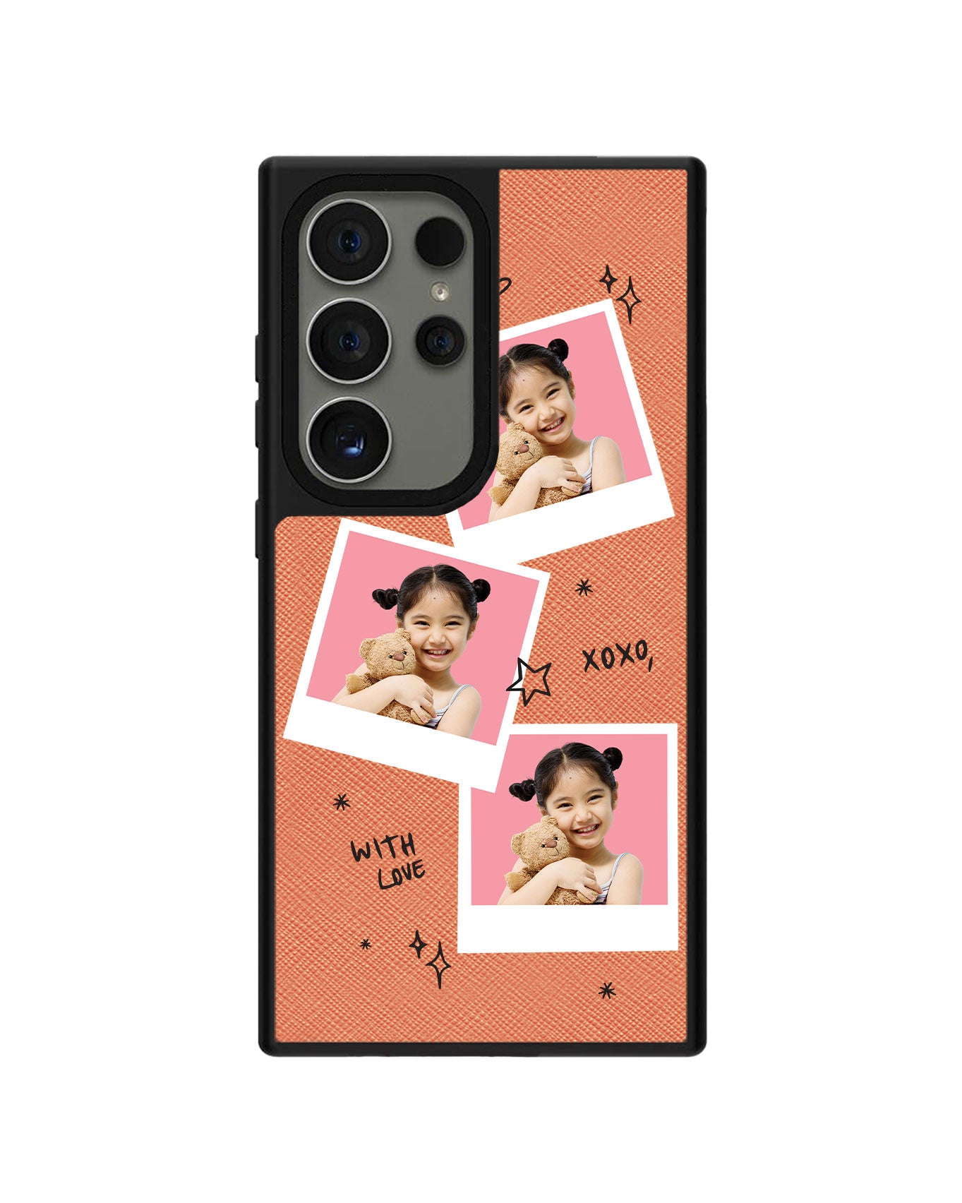 Android Leather Grip - Face Grid White Polaroid