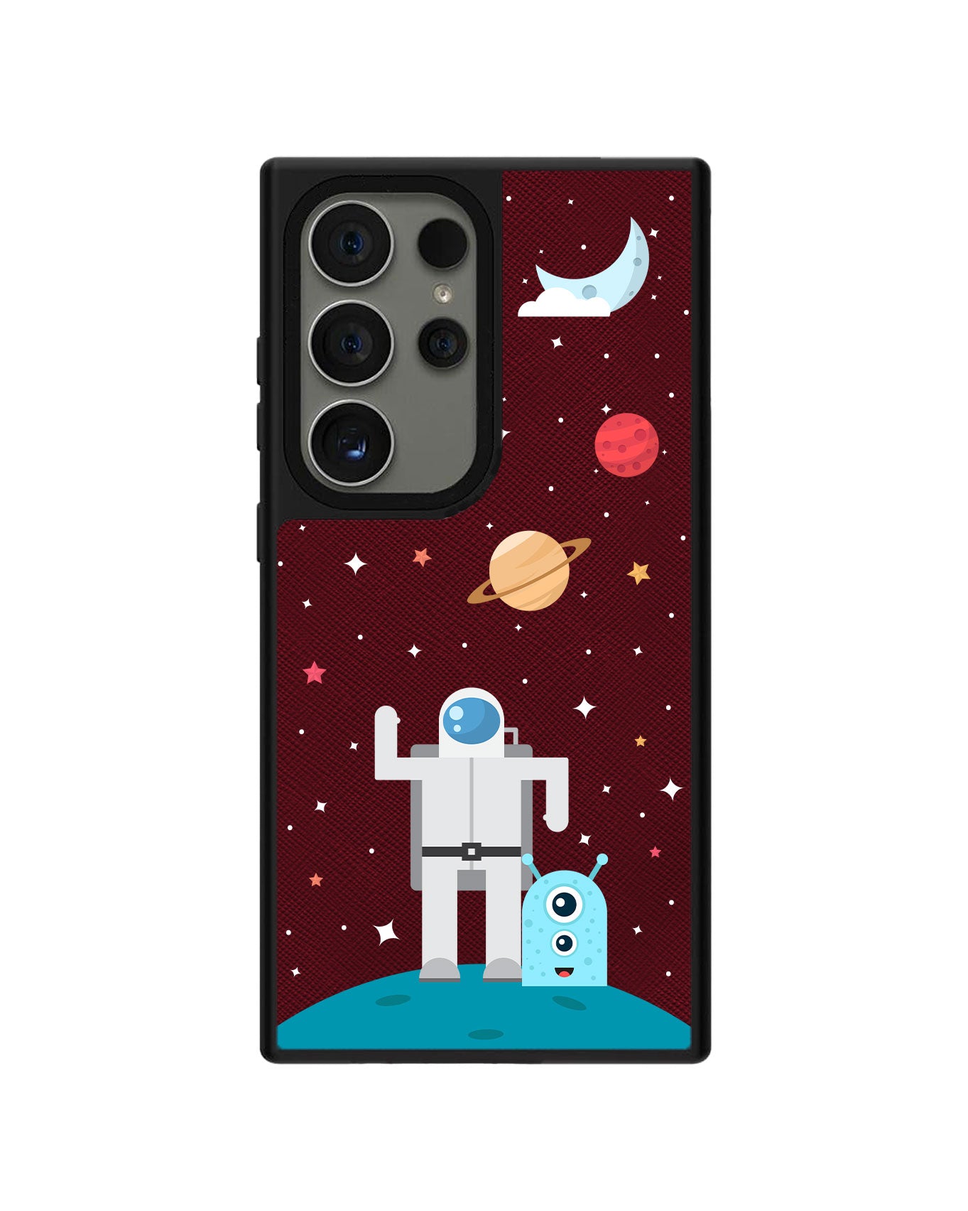 Android Leather Grip - Blue Alien